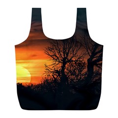 Sunset At Nature Landscape Full Print Recycle Bags (l)  by dflcprints