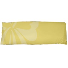 Hibiscus Custard Yellow Body Pillow Case (dakimakura) by Mariart