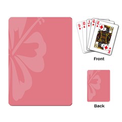 Hibiscus Sakura Strawberry Ice Pink Playing Card by Mariart