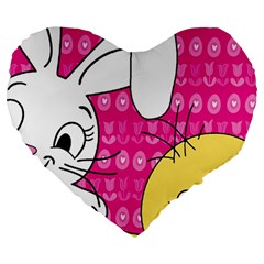 Easter Large 19  Premium Heart Shape Cushions by Valentinaart