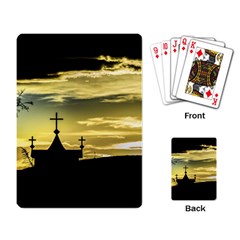 Graves At Side Of Road In Santa Cruz, Argentina Playing Card by dflcprints