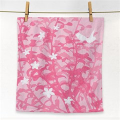 Plant Flowers Bird Spring Face Towel by Nexatart