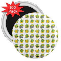St Patrick S Day Background Symbols 3  Magnets (100 Pack) by Nexatart