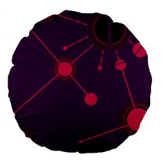 Abstract Lines Radiate Planets Web Large 18  Premium Round Cushions by Nexatart
