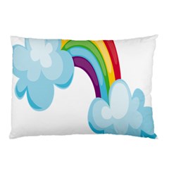 Could Rainbow Red Yellow Green Blue Purple Pillow Case by Mariart