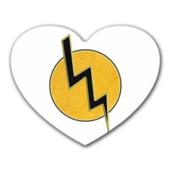 Lightning Bolt Heart Mousepads by linceazul