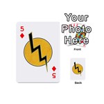 Lightning bolt Playing Cards 54 (Mini)  Front - Diamond5