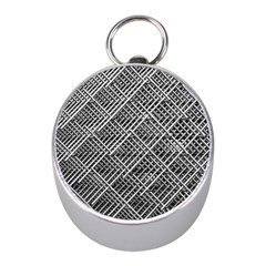 Pattern Metal Pipes Grid Mini Silver Compasses by Nexatart