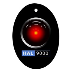 Hal 9000 Oval Ornament (two Sides) by linceazul