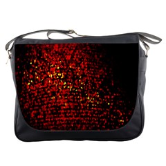 Red Particles Background Messenger Bags by Nexatart