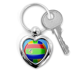 Balloon Volleyball Ball Sport Key Chains (heart)  by Nexatart
