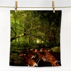 Red Deer Deer Roe Deer Antler Face Towel by Nexatart
