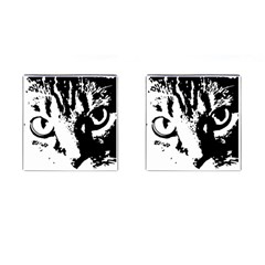 Cat Cufflinks (square) by Valentinaart