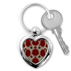 Paint On Water Falls,in Peace And Calm Key Chains (heart)  by pepitasart