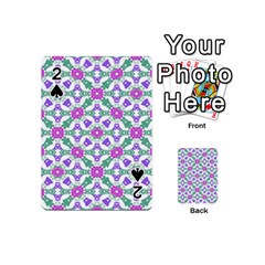 Multicolor Ornate Check Playing Cards 54 (mini)  by dflcprints
