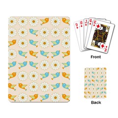 Birds And Daisies Playing Card by linceazul