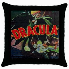 Dracula Throw Pillow Case (black) by Valentinaart