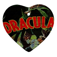 Dracula Heart Ornament (two Sides) by Valentinaart