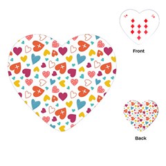 Colorful Bright Hearts Pattern Playing Cards (heart)  by TastefulDesigns