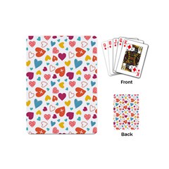 Colorful Bright Hearts Pattern Playing Cards (mini)  by TastefulDesigns