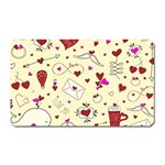 Valentinstag Love Hearts Pattern Red Yellow Magnet (Rectangular) Front