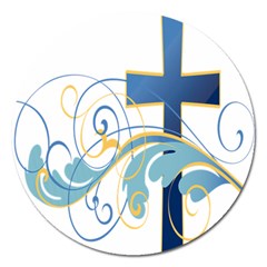 Easter Clip Art Free Religious Magnet 5  (round) by Mariart