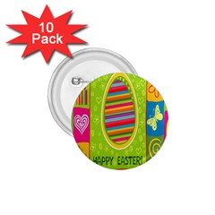 Happy Easter Butterfly Love Flower Floral Color Rainbow 1 75  Buttons (10 Pack) by Mariart