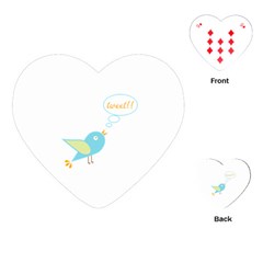Cute Tweet Playing Cards (heart)  by linceazul