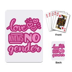 Love Knows No Gender Playing Card by Valentinaart