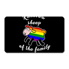 Rainbow Sheep Magnet (rectangular) by Valentinaart