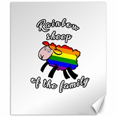Rainbow Sheep Canvas 20  X 24   by Valentinaart