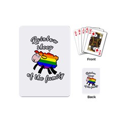 Rainbow Sheep Playing Cards (mini)  by Valentinaart