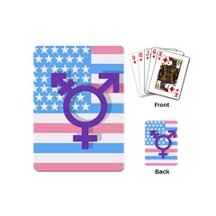 Transgender Flag Playing Cards (mini)  by Valentinaart