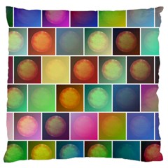 Multicolored Suns Large Cushion Case (two Sides) by linceazul