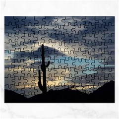 Cactus Sunset Rectangular Jigsaw Puzzl by JellyMooseBear