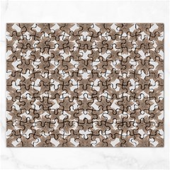Stylized Leaves Floral Collage Rectangular Jigsaw Puzzl by dflcprints