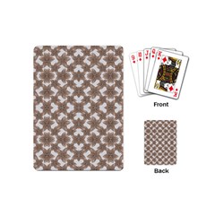 Stylized Leaves Floral Collage Playing Cards (mini)  by dflcprints