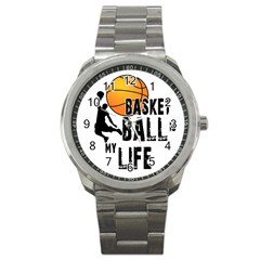 Basketball Is My Life Sport Metal Watch by Valentinaart