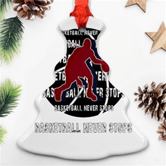 Basketball Never Stops Christmas Tree Ornament (two Sides) by Valentinaart
