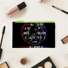 Basketball Never Stops Cosmetic Bag (xs) by Valentinaart