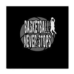 Basketball Never Stops Face Towel by Valentinaart