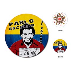Pablo Escobar Playing Cards (round)  by Valentinaart