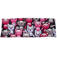 Cute Doodle Wallpaper Cute Kawaii Doodle Cats Body Pillow Case (dakimakura) by Nexatart