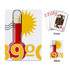 Thermometer Themperature Hot Sun Playing Card by Mariart