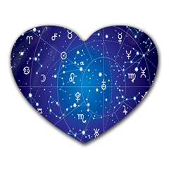 Astrology Illness Prediction Zodiac Star Heart Mousepads by Mariart
