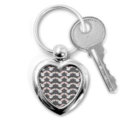 Tagged Bunny Illustrator Rabbit Animals Face Key Chains (heart)  by Mariart