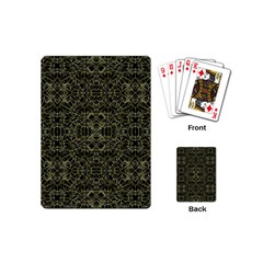 Golden Geo Tribal Pattern Playing Cards (mini)  by dflcprints
