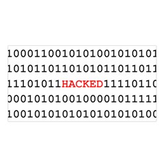 Binary Black Cyber Data Digits Satin Shawl by Nexatart