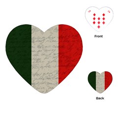 Vintage Flag - Italia Playing Cards (heart)  by ValentinaDesign