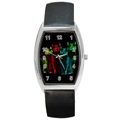 Cats Barrel Style Metal Watch by Valentinaart